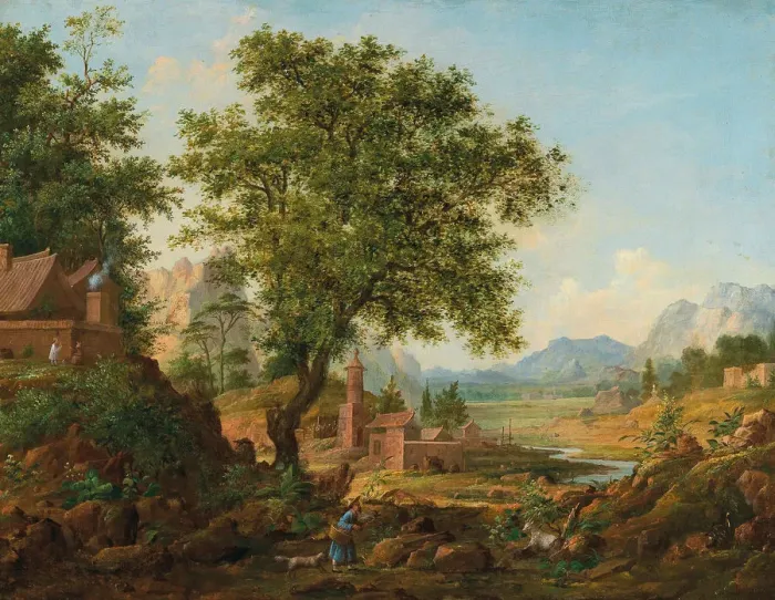 Framed Print : Chinese landscape with staffage, 1830-1840s. Creator: Legashov, Anton Mikhaylovich (1798-1865) Framed Print : Chinese landscape with staffage, 1830-1840s. Creator: Legashov, Anton Mikhaylovich (1798-1865)