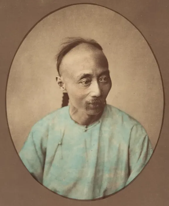 Framed Print : [Chinese Man], 1870s. Creator: Baron Raimund von Stillfried