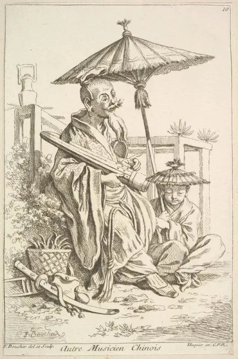 Framed Print : Another Chinese Musician, 1738-45. Creator: Francois Boucher Framed Print : Another Chinese Musician, 1738-45. Creator: Francois Boucher