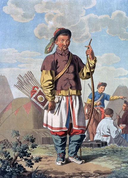 A Chinese Officer, 19th century. Artist: E Karnejeff