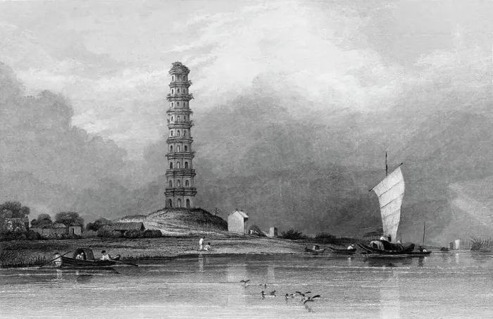 Framed Print : Chinese Pagodah, - Between Canton & Whampoa, 1834. Creator: Anthony Vandyke Copley Fielding. Chinese Pagodah, - Between Canton & Whampoa, 1834. Creator: Anthony Vandyke Copley Fielding Framed Print : Chinese Pagodah, - Between Canton & Whampoa, 1834. Creator: Anthony Vandyke Copley Fielding. Chinese Pagodah, - Between Canton & Whampoa, 1834. Creator: Anthony Vandyke Copley Fielding