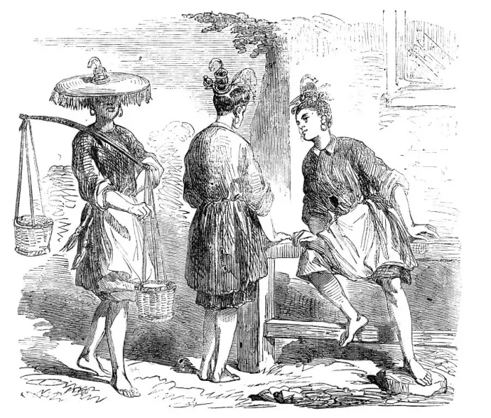 Framed Print : Chinese Peasant Women, 1857. Creator: Unknown Framed Print : Chinese Peasant Women, 1857. Creator: Unknown