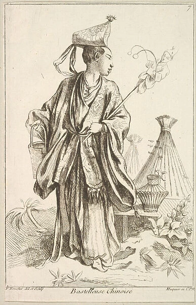 Chinese Performer, 1738-45. Creator: Francois Boucher