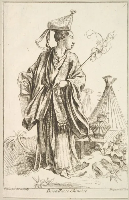 Framed Print : Chinese Performer, 1738-45. Creator: Francois Boucher Framed Print : Chinese Performer, 1738-45. Creator: Francois Boucher