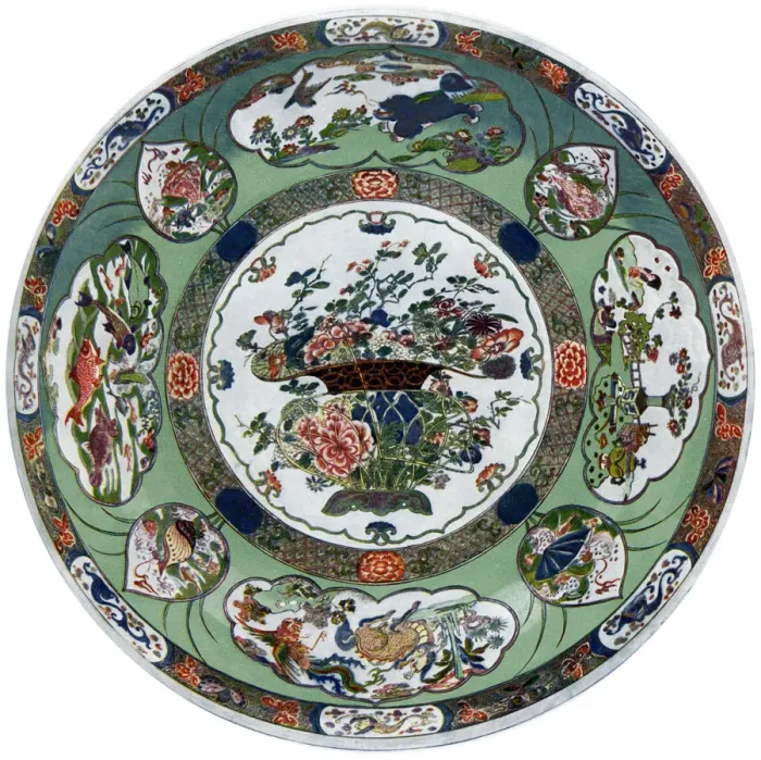 Framed Print : A Chinese porcelain dish of the Kang-he period, 17th century (1903) Framed Print : A Chinese porcelain dish of the Kang-he period, 17th century (1903)