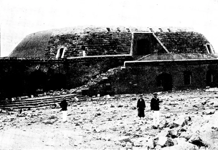 Framed Print : The Chinese Question:Fort on Itan Island, after Admiral Ting's last stand...in 1895, (1898) Framed Print : The Chinese Question:Fort on Itan Island, after Admiral Ting's last stand...in 1895, (1898)