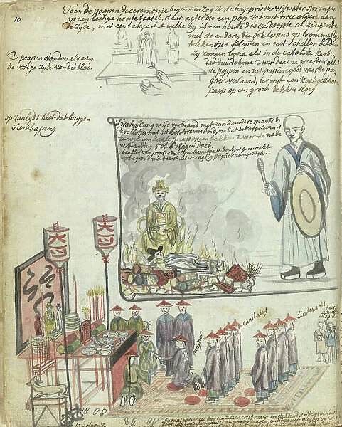 Chinese sacrificial ceremony in Batavia, 1779-1785. Creator: Jan Brandes