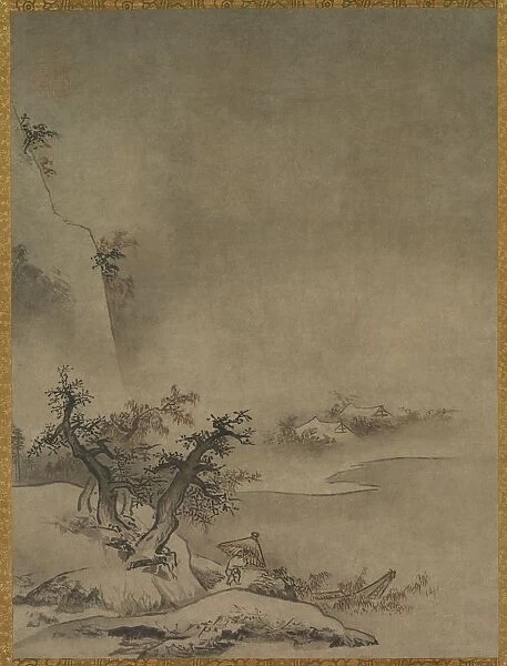 Chinese Servant Walking in the Rain, 1500s