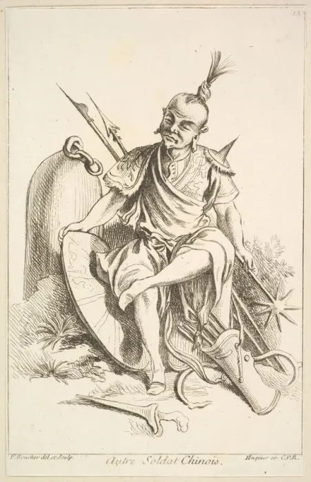 Framed Print : Other Chinese Soldier, 1738-45. Creator: Francois Boucher