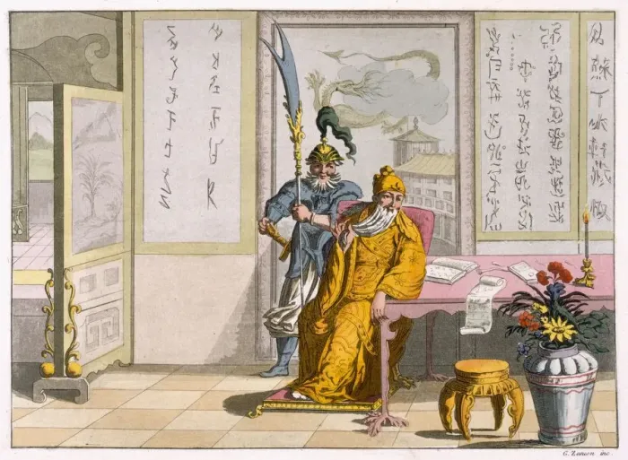 Framed Print : Chinese Taoist religious leaders: The Divinity Kuan-ti, c1820-30. Creator: Italian School Framed Print : Chinese Taoist religious leaders: The Divinity Kuan-ti, c1820-30. Creator: Italian School