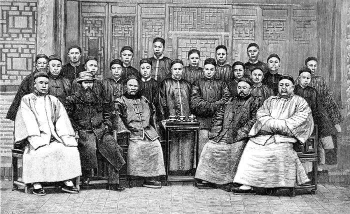 Framed Print : A Chinese torpedo corps, 1883. Creator: R. Taylor Framed Print : A Chinese torpedo corps, 1883. Creator: R. Taylor