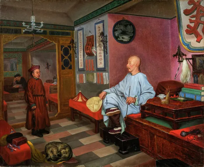 Framed Print : Chinese Trader in Kyakhta (Russia), 1851. Creator: Mazer, Carl Petter (1807-1884) Framed Print : Chinese Trader in Kyakhta (Russia), 1851. Creator: Mazer, Carl Petter (1807-1884)