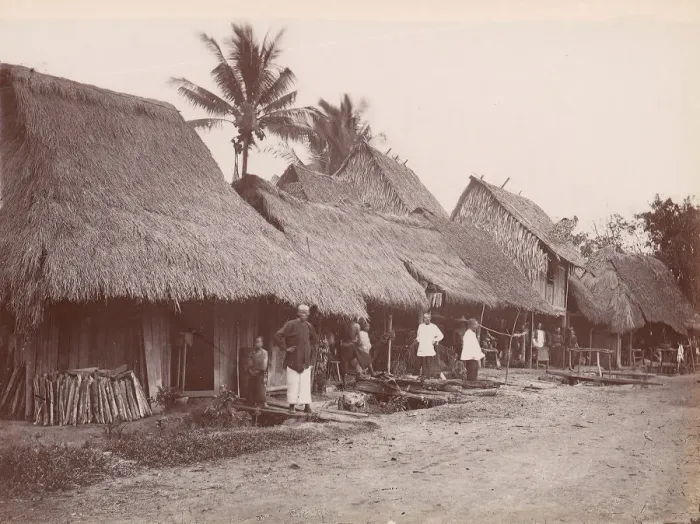 Framed Print : Chinese Village, Singapore, 1860s-70s. Creator: Unknown Framed Print : Chinese Village, Singapore, 1860s-70s. Creator: Unknown