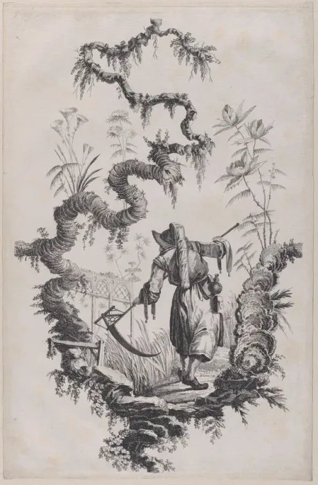 Framed Print : Chinoiserie Ornament Print, 1755. Creator: Jean-Baptiste Pillement