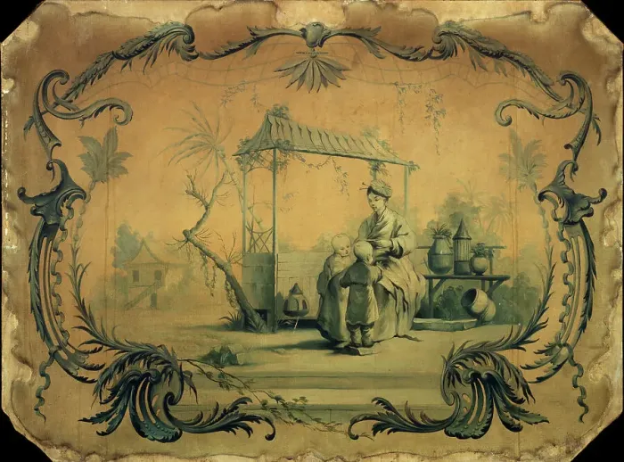 Framed Print : Chinoiserie, in the style of Boucher, 1915. Creator: Felix Boutreux Framed Print : Chinoiserie, in the style of Boucher, 1915. Creator: Felix Boutreux