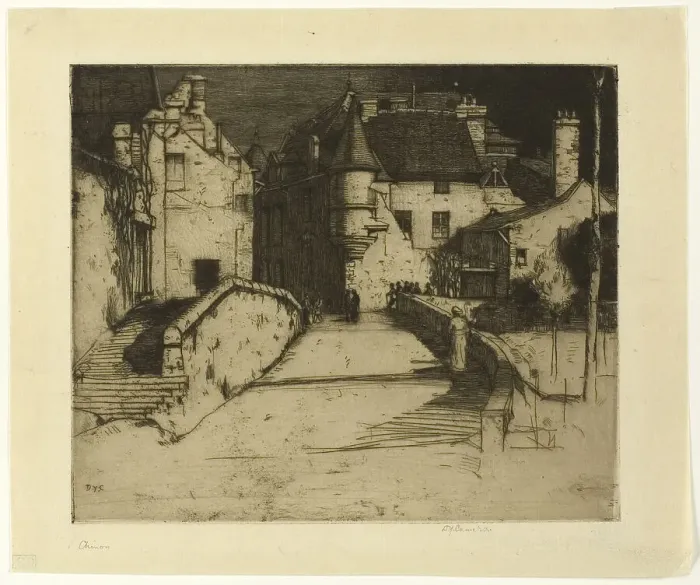 Framed Print : Chinon, 1902. Creator: David Young Cameron Framed Print : Chinon, 1902. Creator: David Young Cameron