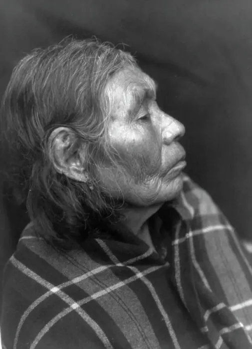 Framed Print : Chinook female profile, 1910, c1910. Creator: Edward Sheriff Curtis Framed Print : Chinook female profile, 1910, c1910. Creator: Edward Sheriff Curtis