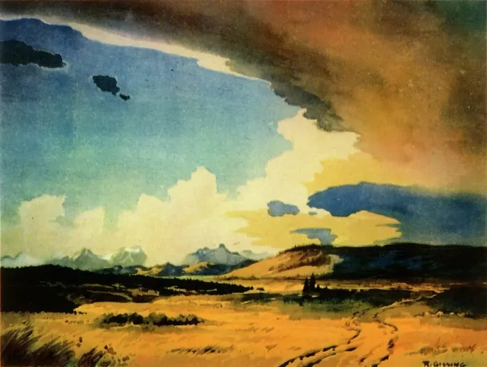 Framed Print : Chinook in the Foothills: Alberta, 1941. Creator: R. Gissing Framed Print : Chinook in the Foothills: Alberta, 1941. Creator: R. Gissing