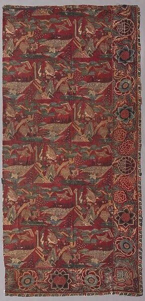 Chintz Bed Cover or Hanging with a Japanese-Inspired Pattern, Right Half, first half 1700s