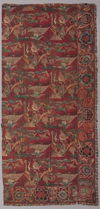 Framed Print : Chintz Bed Cover or Hanging with a Japanese-Inspired Pattern, Right Half, first half 1700s Framed Print : Chintz Bed Cover or Hanging with a Japanese-Inspired Pattern, Right Half, first half 1700s