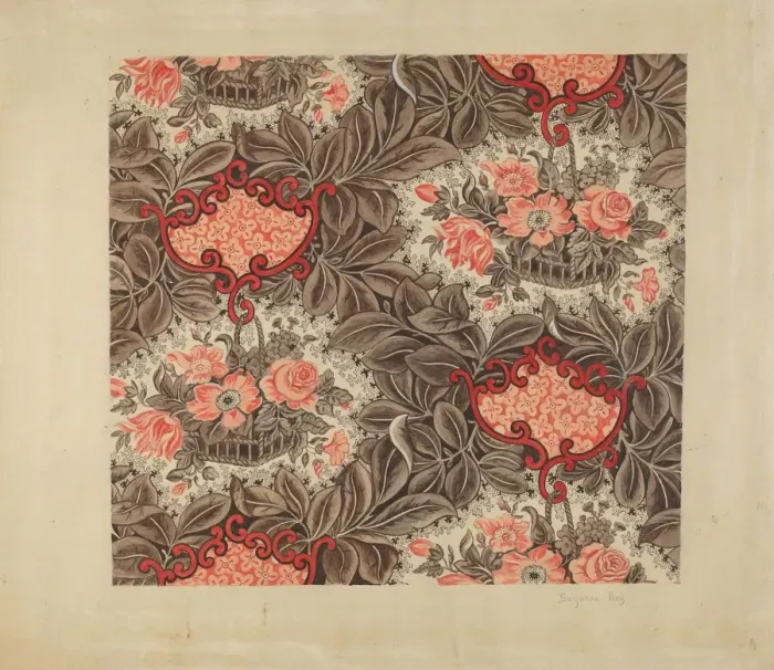 Framed Print : Chintz, c. 1936. Creator: Suzanne Roy Framed Print : Chintz, c. 1936. Creator: Suzanne Roy