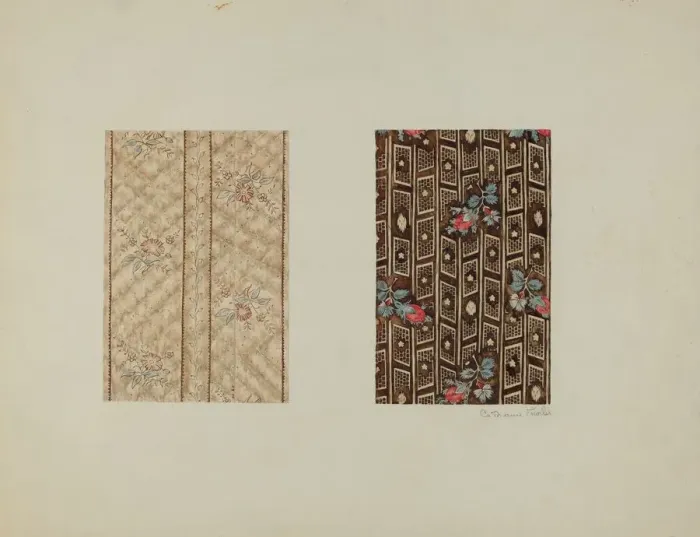 Framed Print : Chintzes from Quilt, c. 1938. Creator: Catherine Fowler Framed Print : Chintzes from Quilt, c. 1938. Creator: Catherine Fowler