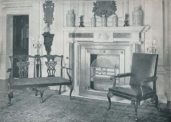 Chippendale Settee and Chair, 1910. Artists: Thomas Chippendale, Unknown