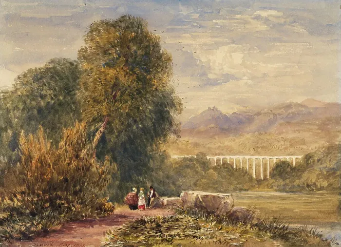 Framed Print : Chirk Aqueduct, 1833. Creator: David Cox the Elder Framed Print : Chirk Aqueduct, 1833. Creator: David Cox the Elder