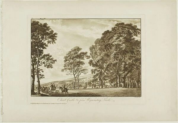 Chirk Castle and c. from Wynnstay Park, 1776. Creator: Paul Sandby