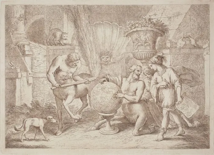 Framed Print : Chiron Teaches Geography to Achilles, 1758 / 1759. Creator: Gaetano Gherardo Zompini Framed Print : Chiron Teaches Geography to Achilles, 1758 / 1759. Creator: Gaetano Gherardo Zompini