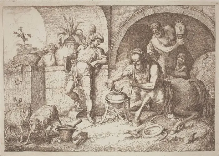 Framed Print : Chiron Teaches Magic to Achilles, 1758 / 1759. Creator: Gaetano Gherardo Zompini Framed Print : Chiron Teaches Magic to Achilles, 1758 / 1759. Creator: Gaetano Gherardo Zompini