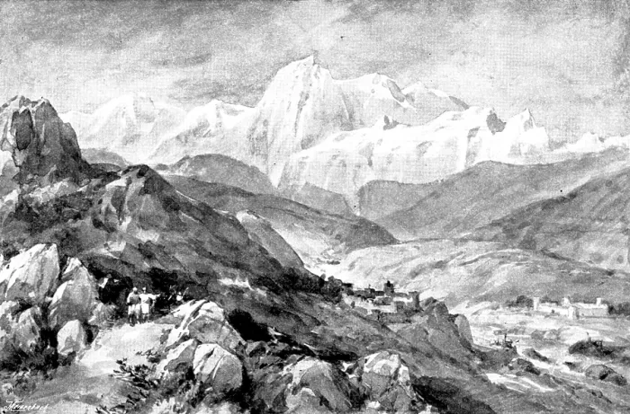 Framed Print : The Chitral Expedition: the Chitral Valley, 1895. Creator: George Meisenbach Framed Print : The Chitral Expedition: the Chitral Valley, 1895. Creator: George Meisenbach