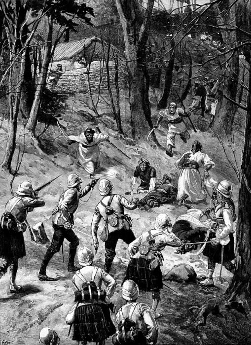 Framed Print : The Chitral Expedition - from a sketch by Mr. A. D. Greenhill Gardyne, 1895. Creator: P Naumann Framed Print : The Chitral Expedition - from a sketch by Mr. A. D. Greenhill Gardyne, 1895. Creator: P Naumann