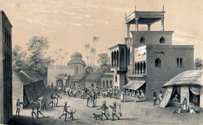 Framed Print : Chittapore road, Calcutta, 1847 Framed Print : Chittapore road, Calcutta, 1847