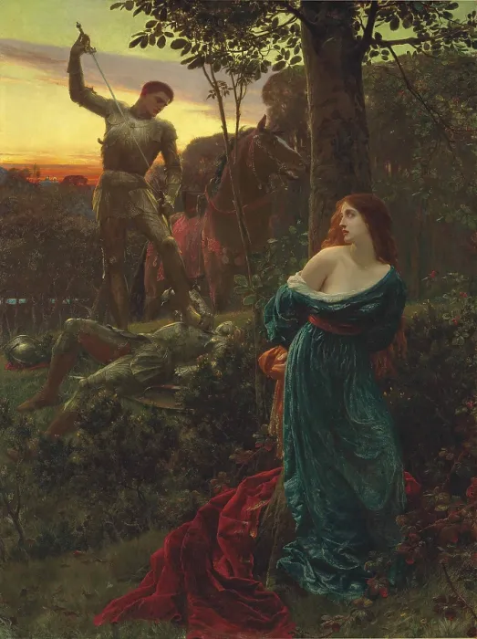Framed Print : Chivalry, 1885. Creator: Dicksee, Sir Frank (1853-1928) Framed Print : Chivalry, 1885. Creator: Dicksee, Sir Frank (1853-1928)
