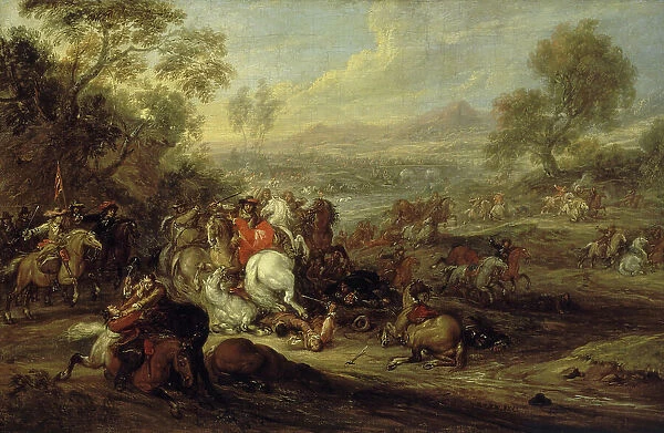 Choc de cavalerie ou Combat de cavalerie, between 1652 and 1690. Creator: Adam Frans van der Meulen