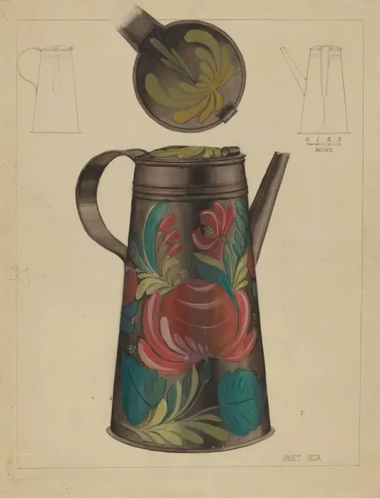 Framed Print : Chocolate Pot, c. 1936. Creator: Janet Riza Framed Print : Chocolate Pot, c. 1936. Creator: Janet Riza