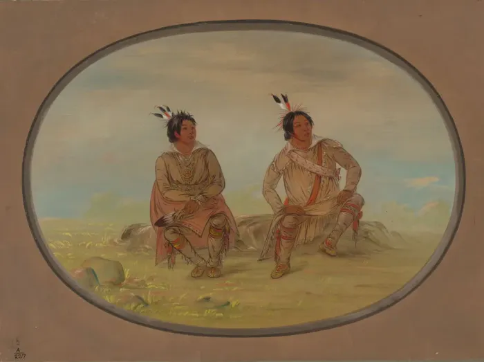 Framed Print : Two Choctaw Indians, 1861  /  1869. Creator: George Catlin