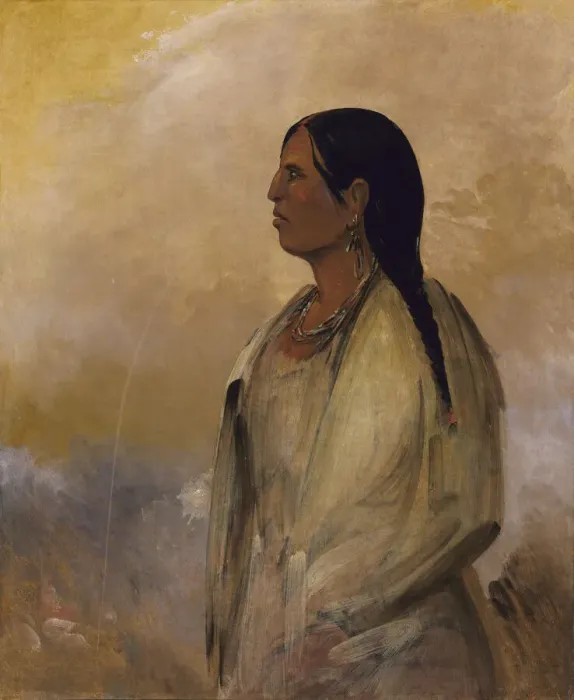 Framed Print : A Choctaw Woman, 1834. Creator: George Catlin Framed Print : A Choctaw Woman, 1834. Creator: George Catlin