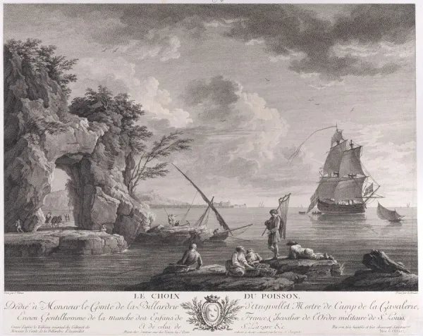 Yves Le Gouaz, The Choice of Fish Print, ca. 1770. Art Prints