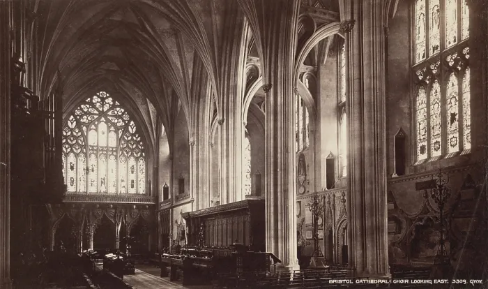 Framed Print : Choir Looking East, Bristol Cathedral, between 1870 and 1880. Creator: George Washington Wilson Framed Print : Choir Looking East, Bristol Cathedral, between 1870 and 1880. Creator: George Washington Wilson