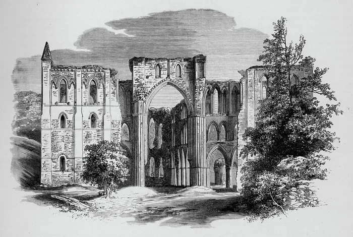 Framed Print : Choir, from North, Rievaulx Abbey, c1880, (1897). Artist: Alexander Francis Lydon