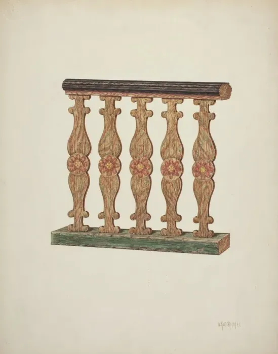 Framed Print : Choir Rail, 1939. Creator: William Kieckhofel Framed Print : Choir Rail, 1939. Creator: William Kieckhofel