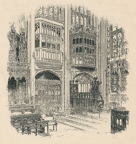 Choir Stalls and Royal Closet, St. Georges Chapel, 1895