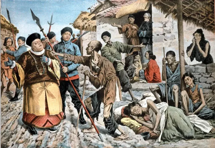 Framed Print : Cholera amongst victims of famine in China Framed Print : Cholera amongst victims of famine in China