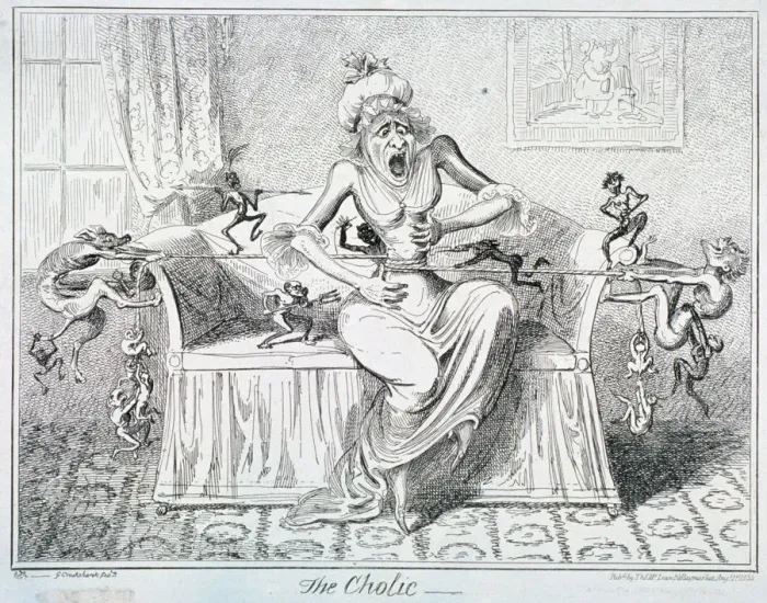 Framed Print : The Cholic, 1835. Artist: George Cruikshank Framed Print : The Cholic, 1835. Artist: George Cruikshank