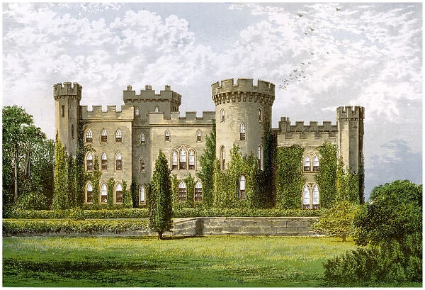 Cholmondeley Castle, Cheshire, home of the Marquis of Cholmondeley, c1880