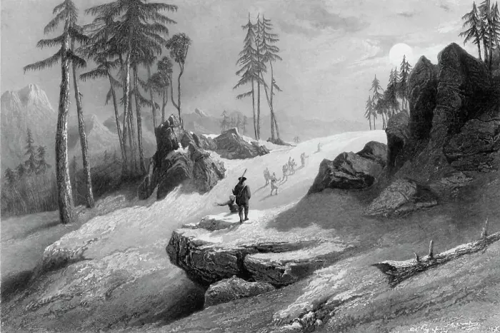 Framed Print : The Choor Mountains, 1845. Creator: H Melville Framed Print : The Choor Mountains, 1845. Creator: H Melville