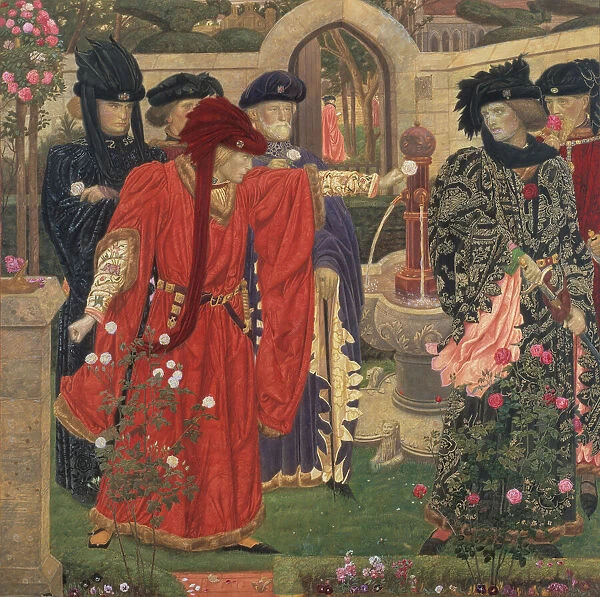 Choosing The Red and White Roses in the Temple Garden, 1910. Creator: Henry Payne