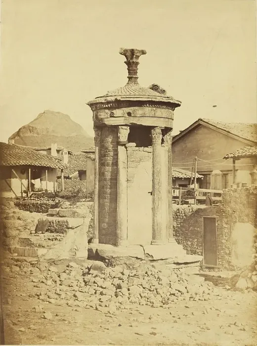 Framed Print : Choragic Monument of Lysicrates, about 1860. Creator: Konstantinos Dimitriou Framed Print : Choragic Monument of Lysicrates, about 1860. Creator: Konstantinos Dimitriou